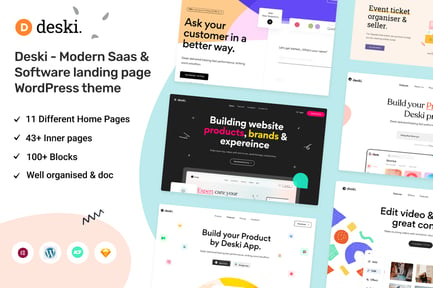 Deski - Modern Saas & Software WordPress Theme